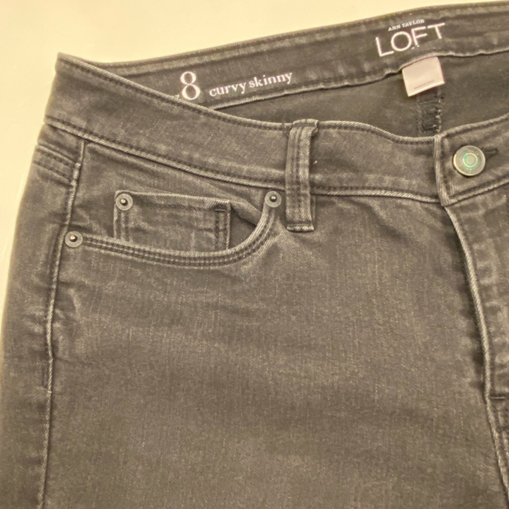 LOFT Curvy Skinny Black Jeans | Size 8